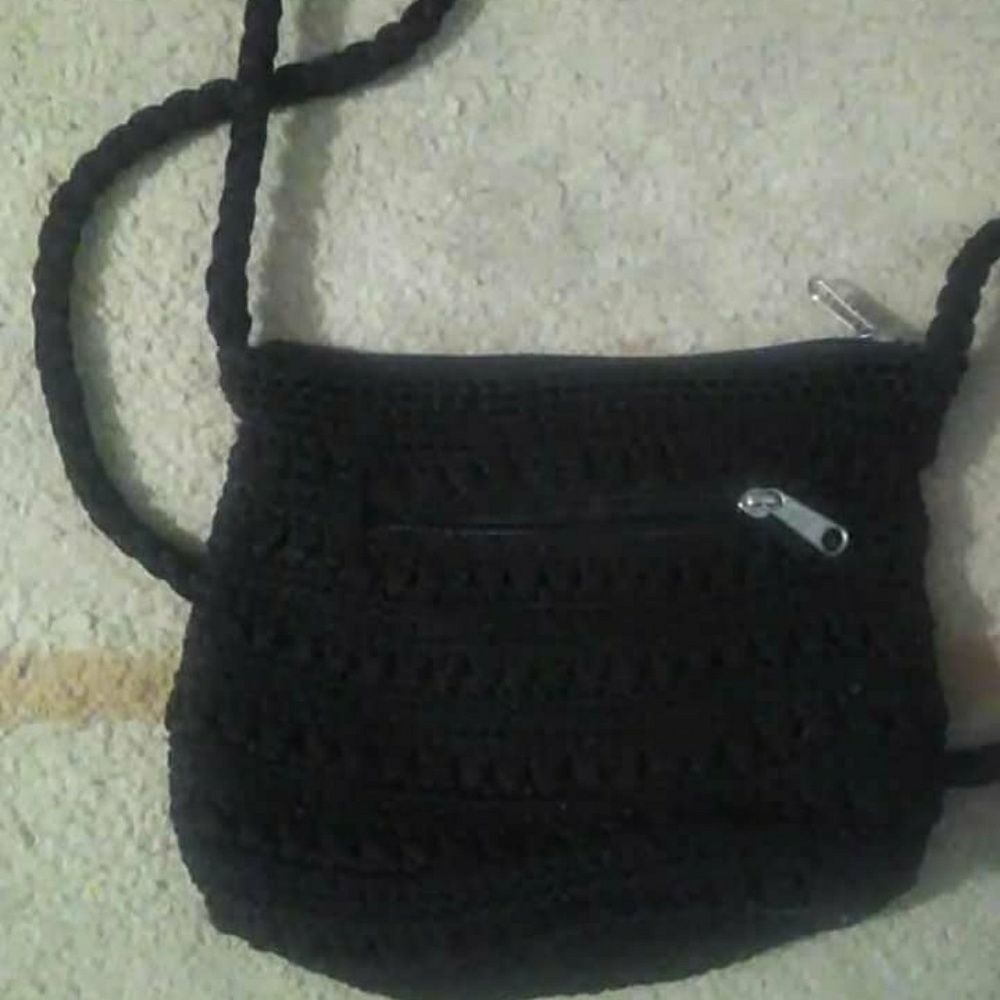 Black Crochet crossbody